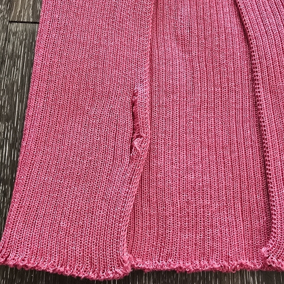 A. ROEGE HOVEPink Nylon & Cotton Cardigan In Berry size S - Picture 10 of 13